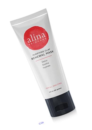 Alina Skin Care Purifying Clay Renewal Mask for Absorption and Removal of Impurities. Detoxifies & Restores Healthy Skin