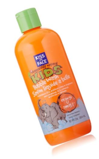 Kiss My Face Natural Kids Orange U Smart Bubble Wash, Bubble Bath and Body Wash, 12 Ounce Bottle