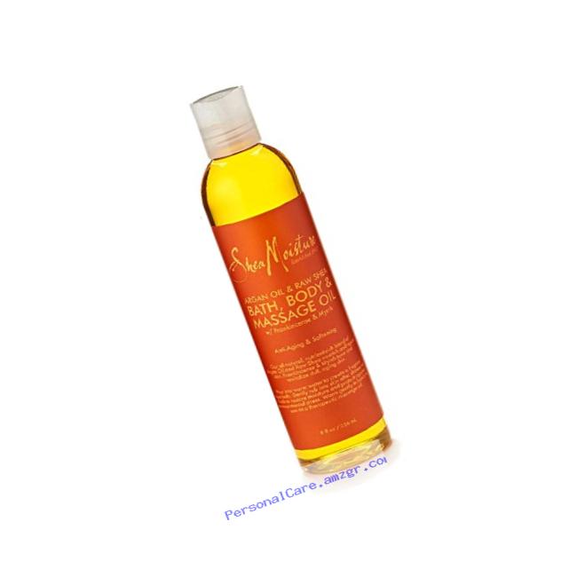 SheaMoisture Argan Oil & Raw Shea Butter Bath, Body & Massage Oil, 8 Ounce