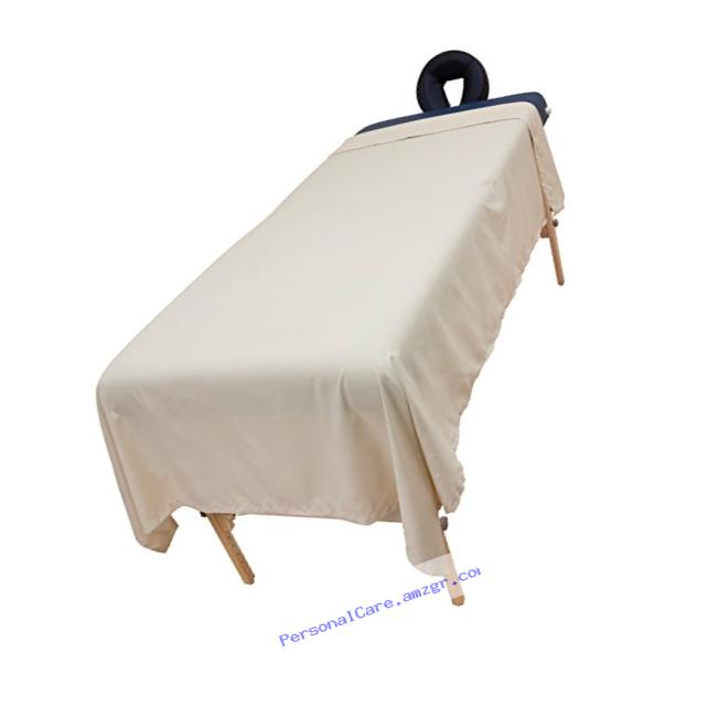 Body Linen Tranquility Microfiber Massage Flat Sheet, Natural, 0.9 Pound