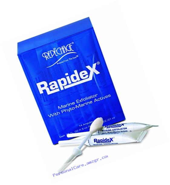 Repechage Rapidex Marine Exfoliator - Face Treatment Peel- Glycolic + Alpha Hydroxy Acids Professional Chemical Skin Peel - 14 count