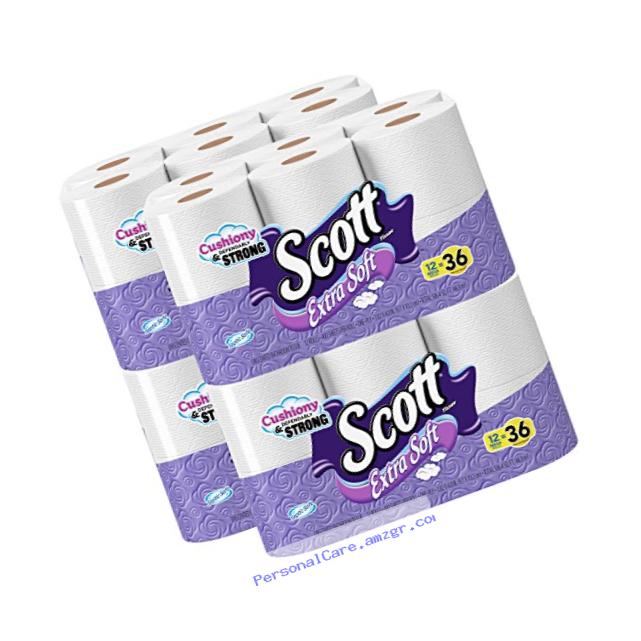 Scott Extra Soft Toilet Paper, Mega Roll, 12 Rolls, Bath Tissue (pack of 4)